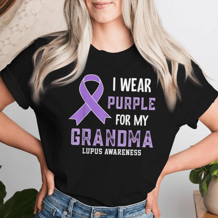 I Wear Purple For My Grandma Lupus Awareness Women T-shirt Gifts for Her