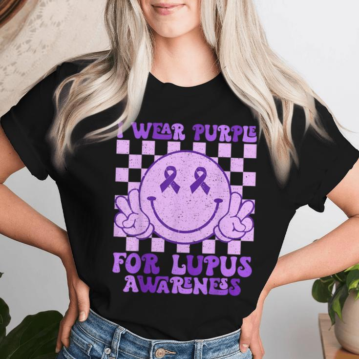I Wear Purple For Lupus Awareness Purple Lupus Women T-shirt Gifts for Her