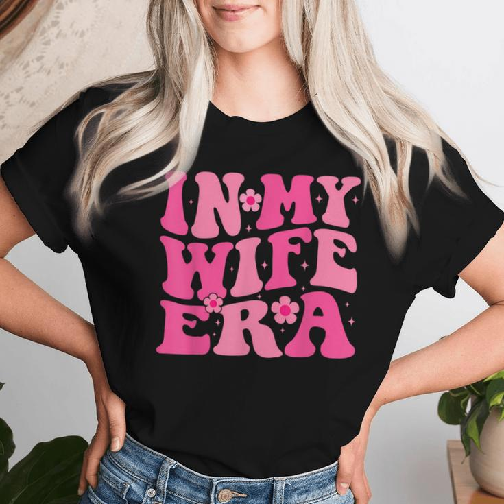 In My Wife Era Married Floral Groovy Wife Era Wedding Party Women T-shirt Gifts for Her
