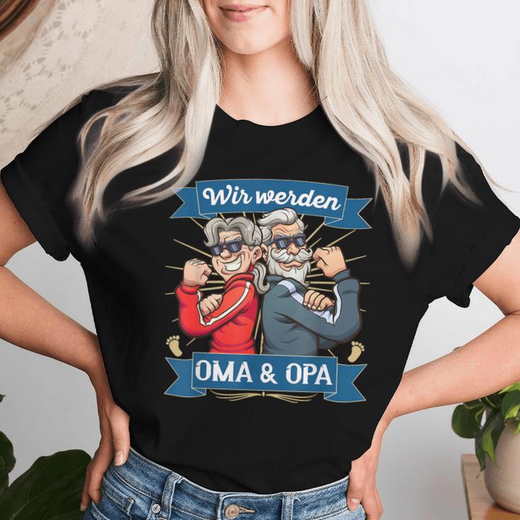 Wir Werden Oma Und Opa T-shirt Frauen Geschenke für Sie