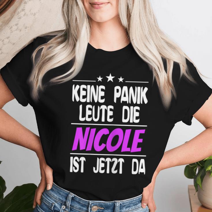 Women's Keine Panik Leute Die Nicole Ist Jetzt Da T-shirt Frauen Geschenke für Sie