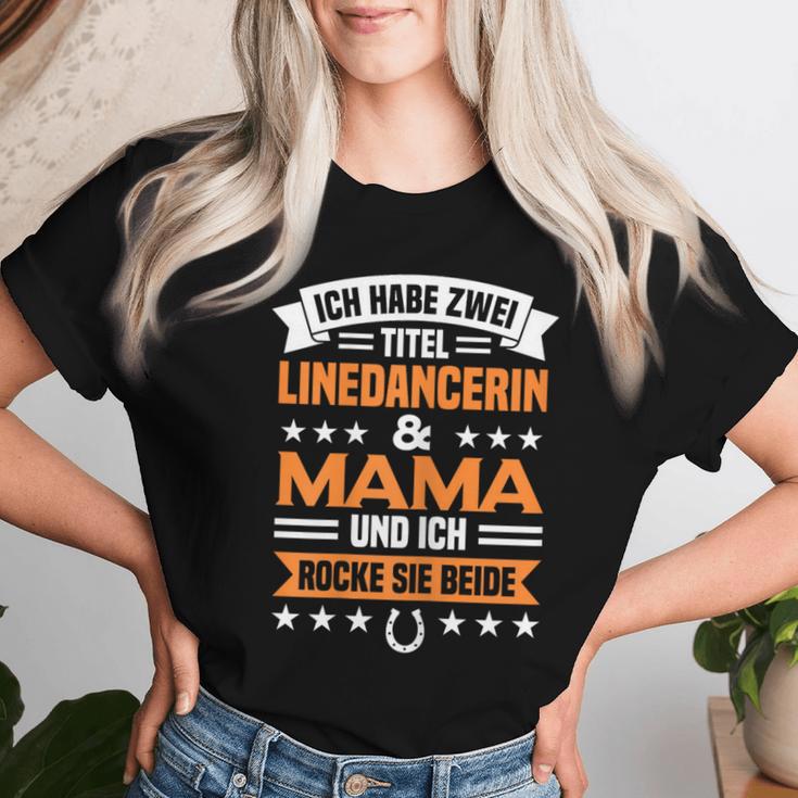 Women's Linedance Mama Zwei Titel Line Dance T-shirt Frauen Geschenke für Sie