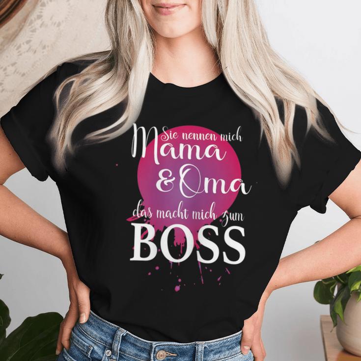 Women's Mama Ist Die Chefin Und Grandma Ist Der Boss Liebe Familie Ceo T-shirt Frauen Geschenke für Sie