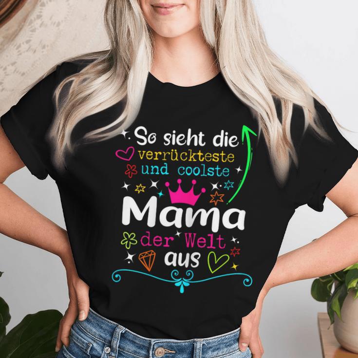 Women's Mama So Ssieht Die Merrücksten Und Coolste Mama Der Welt S T-shirt Frauen Geschenke für Sie