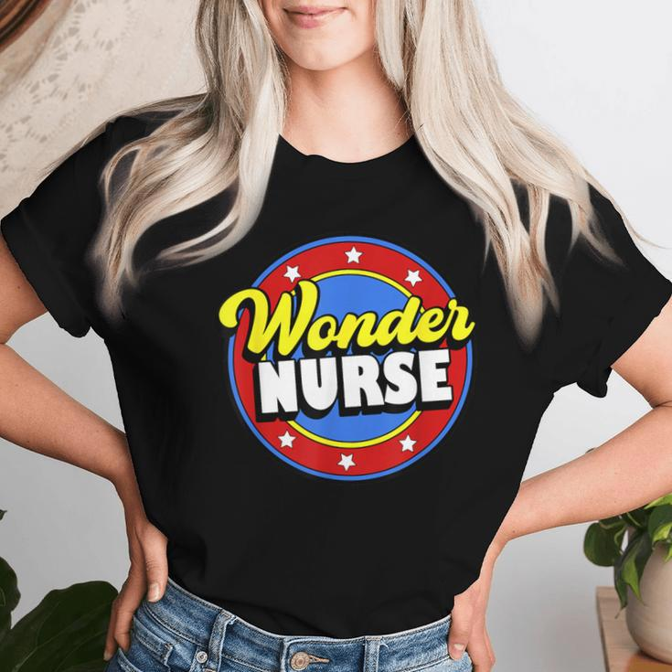Wonder Nurse Super Woman Power Superhero Birthday Women T-shirt Gifts for Her