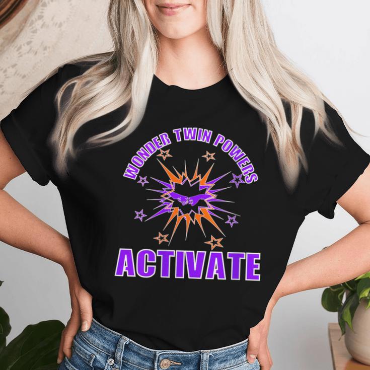 Wonder Twin Powers Activate Twin Brother Twin Sister Women T-shirt Gifts for Her