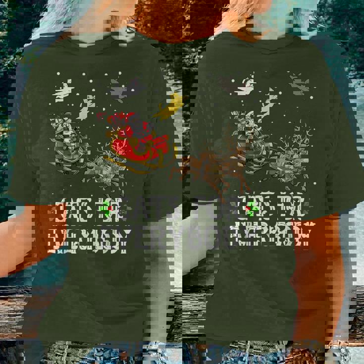 Cats For Everybody Christmas Cat Xmas Santa Women T-shirt