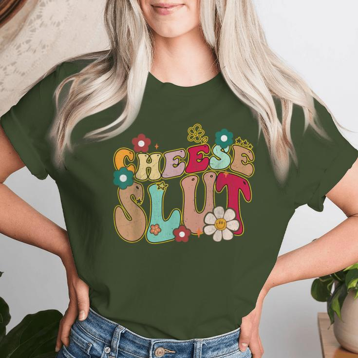 Cheese Slut Groovy Christmas Sarcastic Saying Women Women T-shirt Gifts for Her