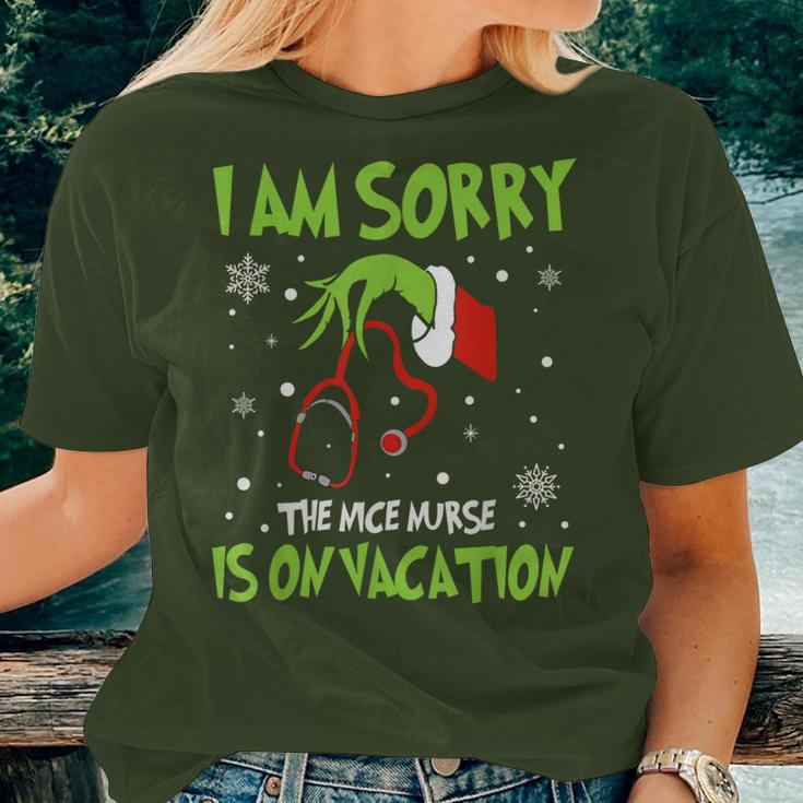 Christmas I Am Sorry The Nice Nurse Is On Vacation Women T-shirt Gifts for Her
