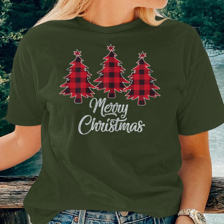 Christmas Tree Red Buffalo Plaid Christmas Women T-shirt Gifts for Her