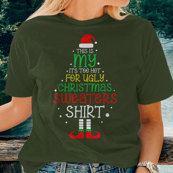 It's Too Hot For Ugly Christmas Xmas Women Women T-shirt Gifts for Her