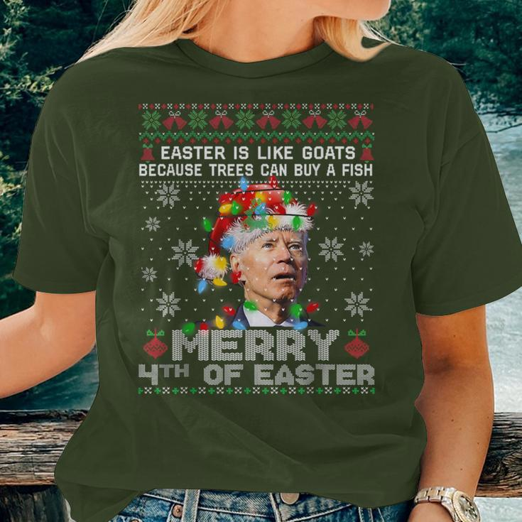 Joe Biden Happy 4Th Easter Ugly Christmas Sweater For Women Women T-shirt Gifts for Her