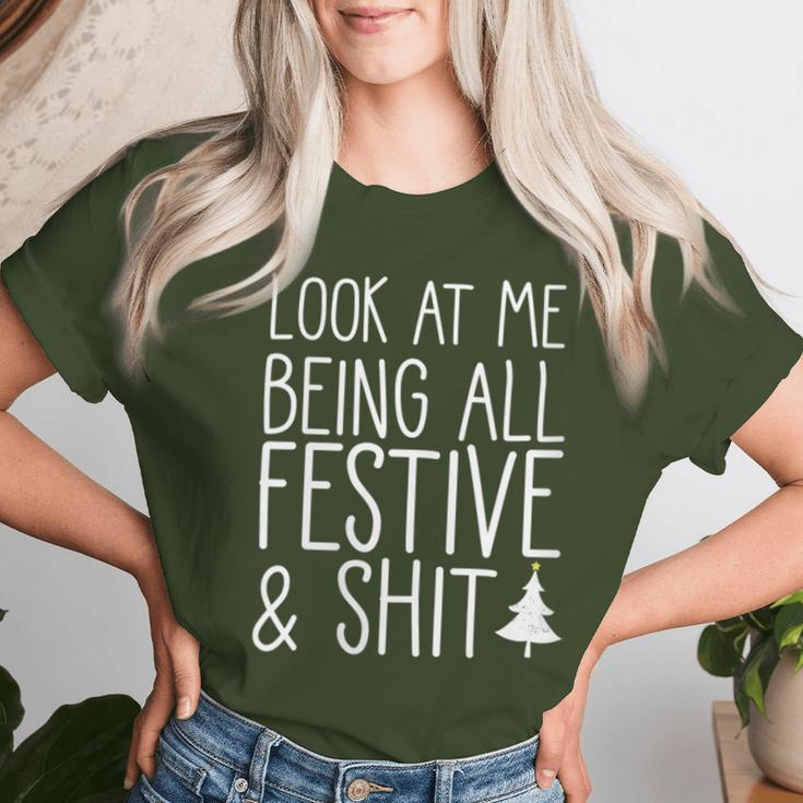 Look At Me Being All Festive & Shit Christmas Meme Women T-shirt Gifts for Her