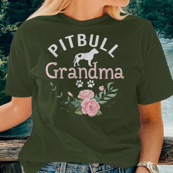 Pitbull Grandma Mom Pitbull Dog Lover Christmas Women T-shirt Gifts for Her