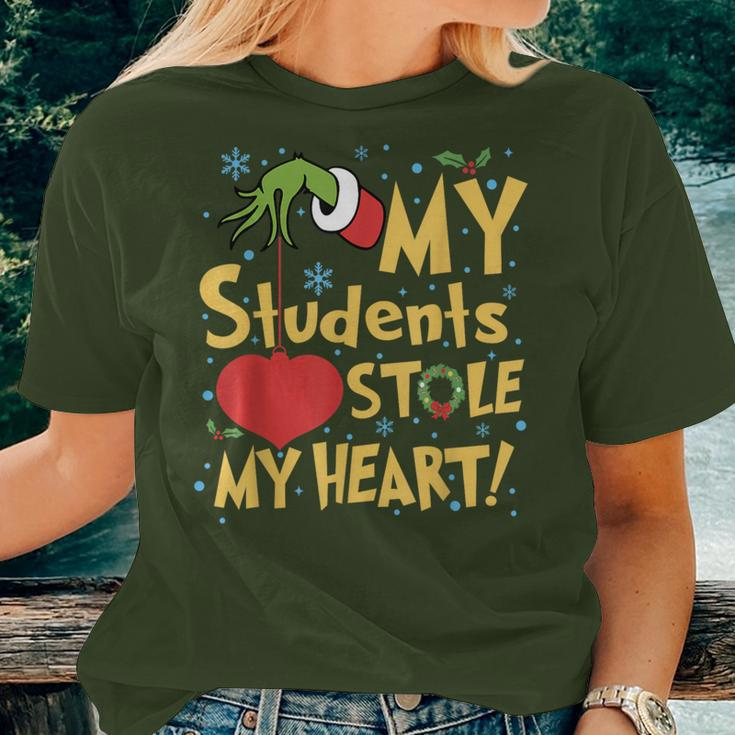 My Students Stole My Heart Christmas School Teacher Women T-shirt Gifts for Her