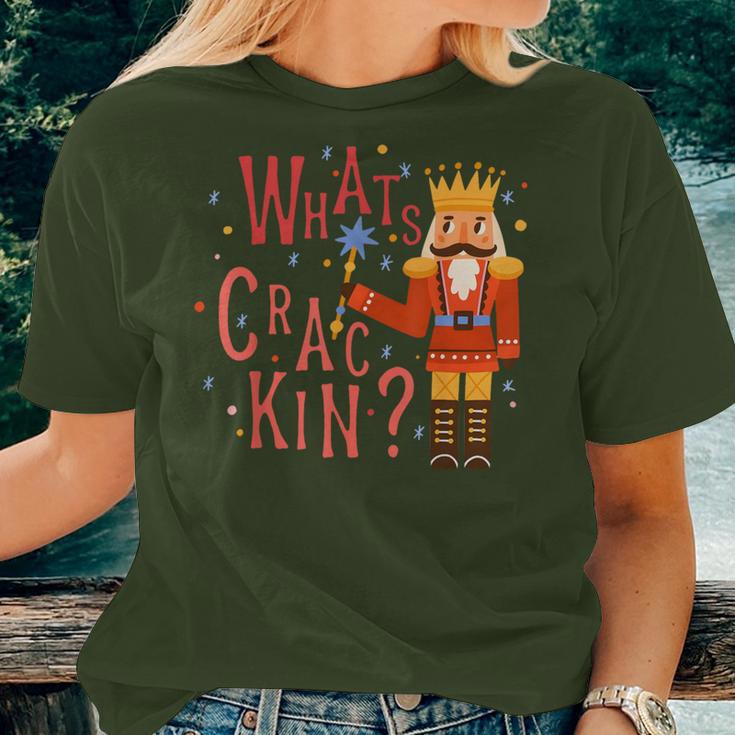 Whats Crackin Christmas Nutcracker Xmas Kid Women T-shirt Gifts for Her