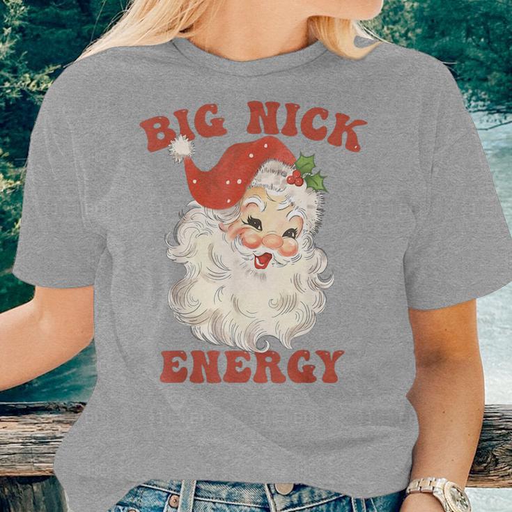 Big Nick Energy Santa Groovy Retro Vintage Women T-shirt Gifts for Her