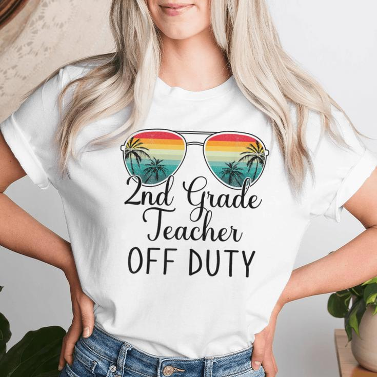 2Nd Grade Teacher Off Duty Sunglasses Beach Teacher Summer Women T-shirt Gifts for Her