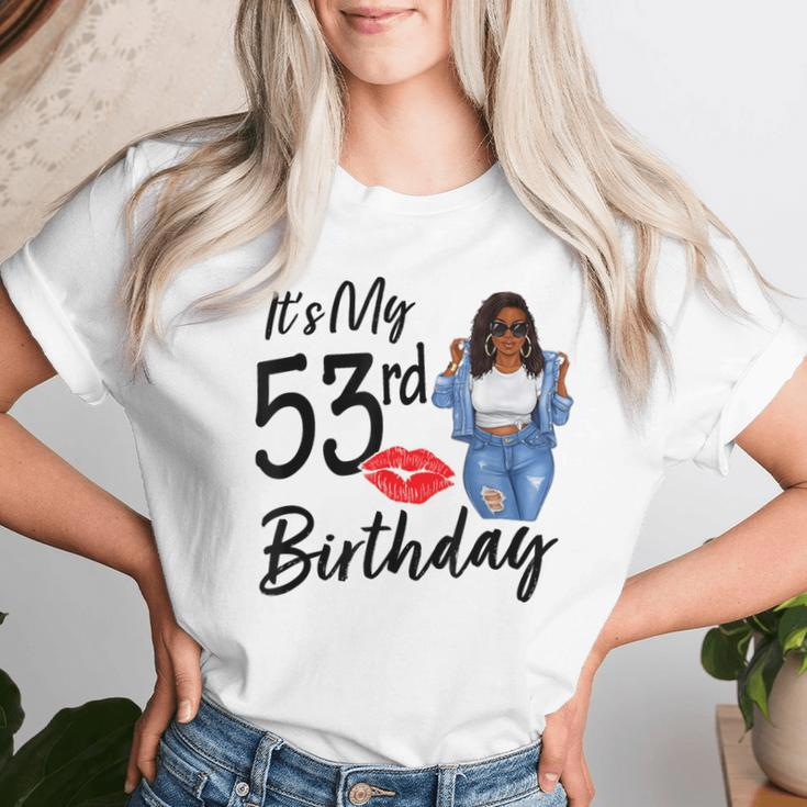 53 Years Old Afro Black Melanin It's My 53Rd Birthday Women T-shirt Gifts for Her