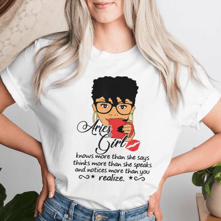 Aries Girl Are Born In March 21 To April 19 Birthday Women T-shirt Gifts for Her