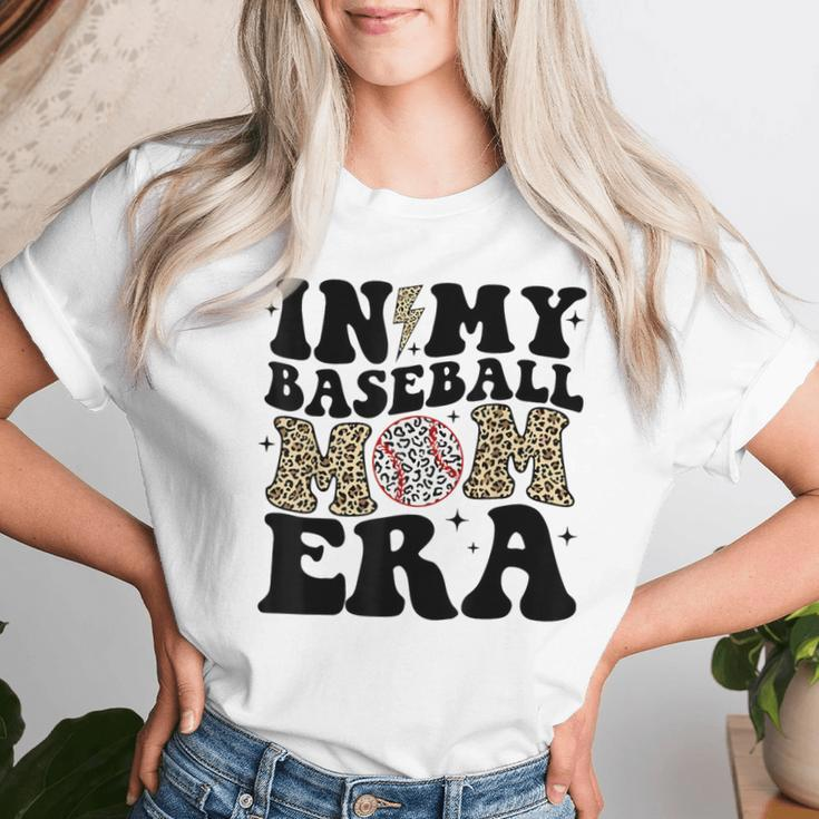 In My Baseball Mom Era Leopard Mom Baseball Mama Women T-shirt Gifts for Her