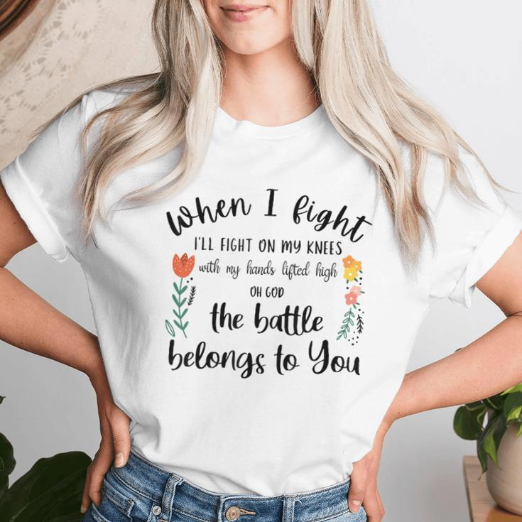 The Battle Belongs To You Christian Saying Costume Women T-shirt Gifts for Her