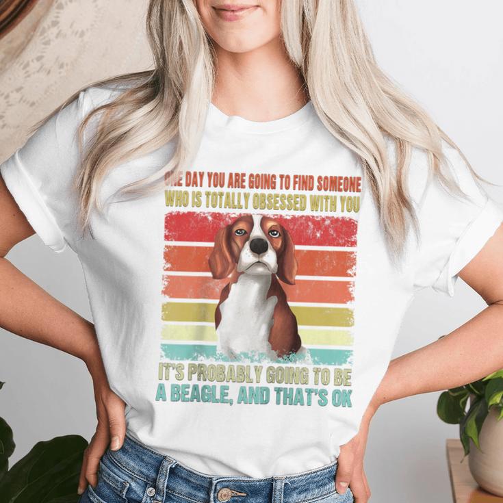 Beagle-Hund Mutter Papa Beagle Hundebesitzer Geschenke Für Frauen Männer Kinder Raglan T-shirt Frauen Geschenke für Sie