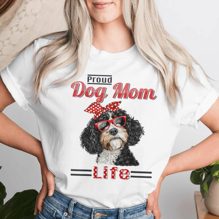 Bernedoodle Dog Proud Dog Mom Life Women T-shirt Gifts for Her