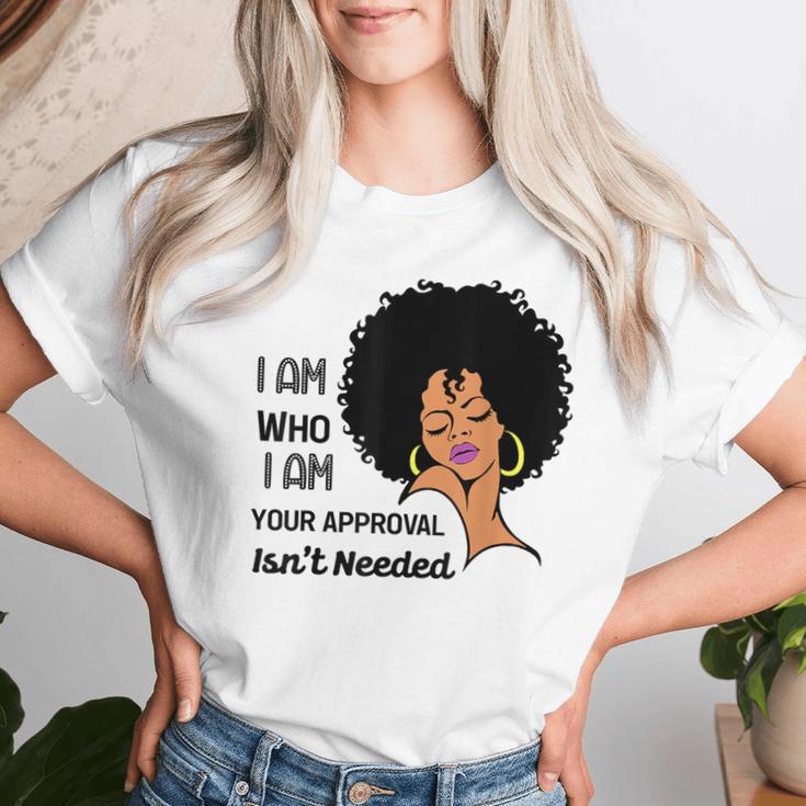 Black Queen Lady Curly Natural Afro African American Women T-shirt Gifts for Her