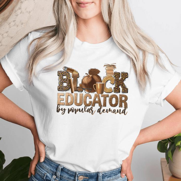 Black Teacher Educator African American Professor Ta School Women T-shirt Gifts for Her