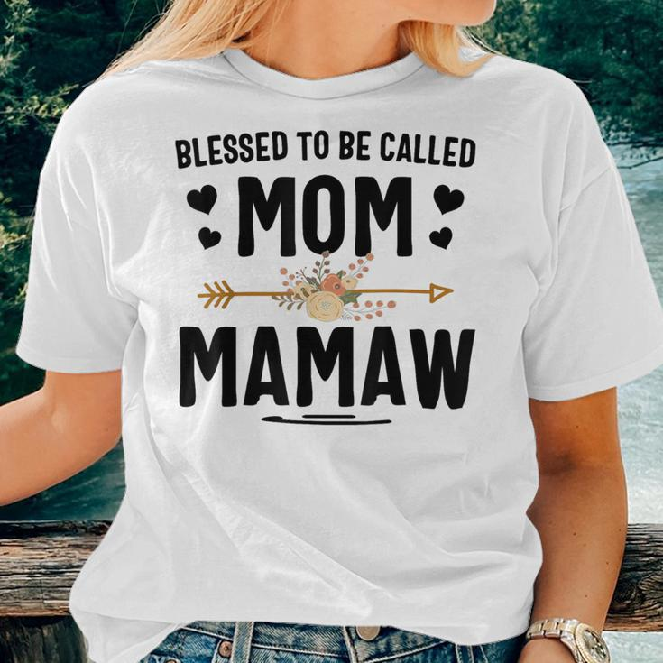 Blessed To Be Called Mom And Mamaw Women T-shirt Gifts for Her
