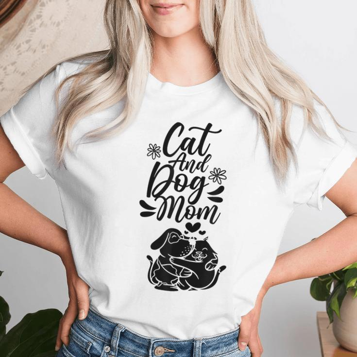 Cat And Dog Mom Dogs Lover Cats Mother Mommy Mama Mother's Women T-shirt Gifts for Her