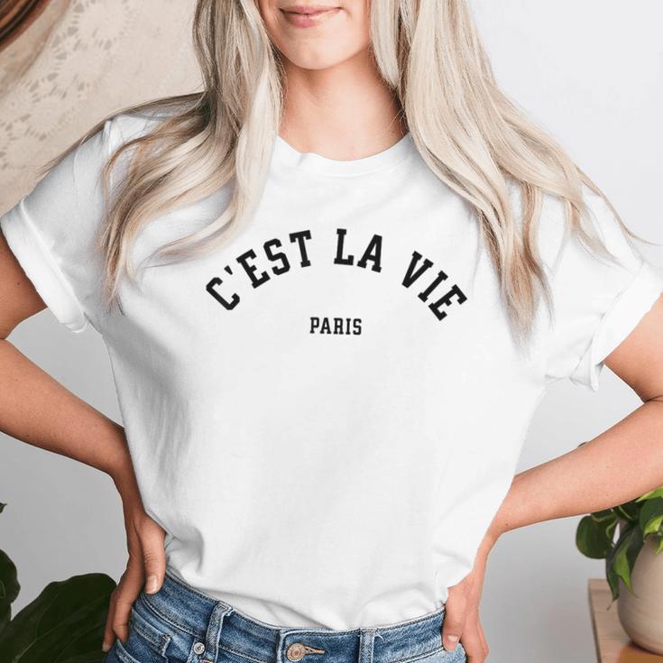 C'est La Vie Paris France Vintage Summer Graphic Women T-shirt Gifts for Her