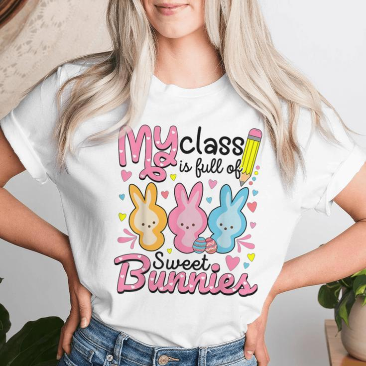 My Class Is Full Of Sweet Bunnies Teacher Easter Women T-shirt Gifts for Her