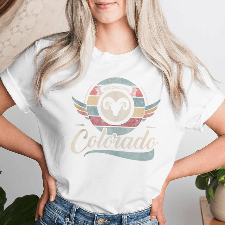 Colorado Vintage State Wild Sheep Retro Sweet Home Boho Women T-shirt Gifts for Her