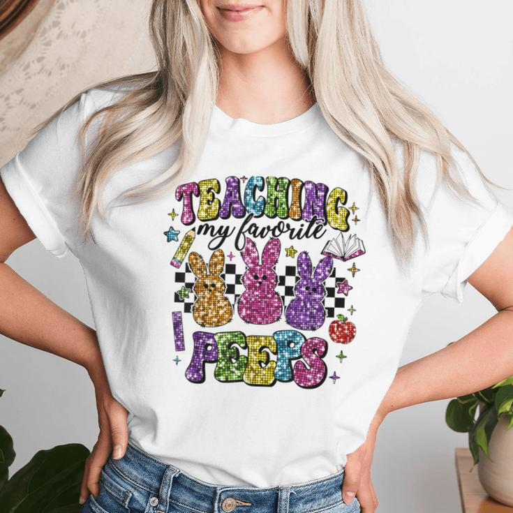 Easter Day Teacher Bunny Happy Easter Day Trendy 2024 Women T-shirt Gifts for Her