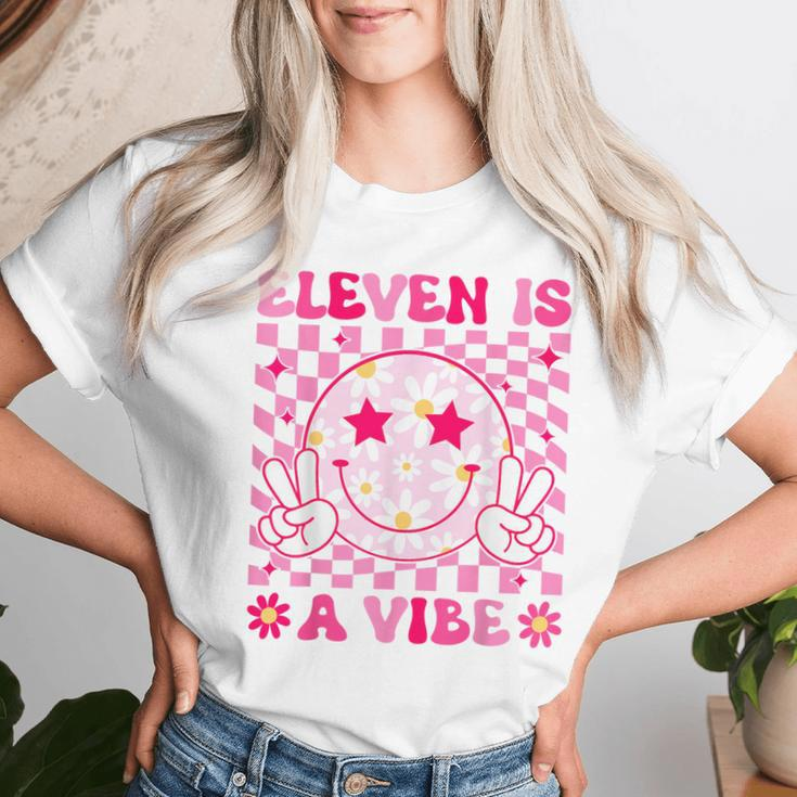 Eleven Is A Vibe Birthday 11 Year Old Girls 11Th Birthday Women T-shirt Gifts for Her