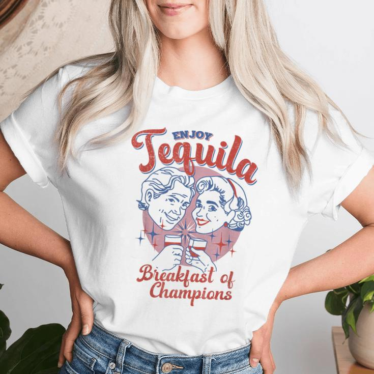 Enjoys Tequila The Breakfasts Of Championss Vintage Women T-shirt Gifts for Her