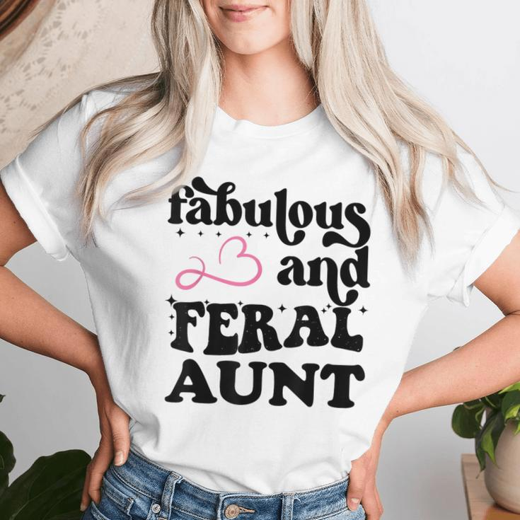 Fabulous And Feral Aunt For Somebody's Feral Aunt Women T-shirt Gifts for Her