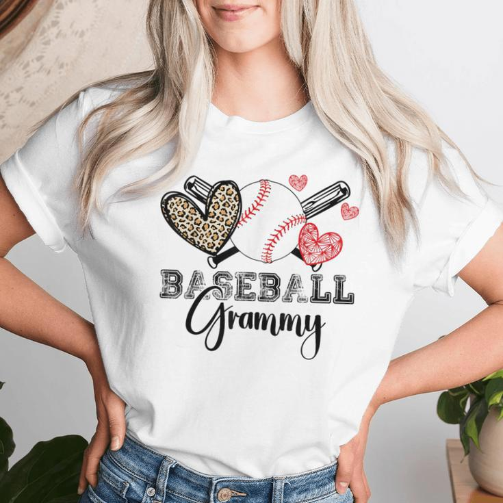 Family Baseball Grammy Heart Baseball Grandma Women T-shirt Gifts for Her