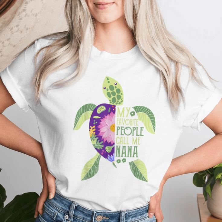 My Favorite People Call Me Nana Turtle Lover Mother's Day Women T-shirt Gifts for Her