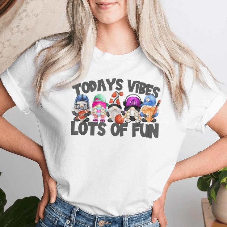 Field Day Quote For Girls Todays Vibes Lots Of Fun Gnomies Women T-shirt Gifts for Her