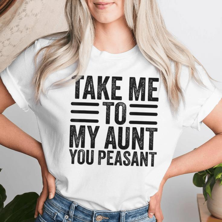 Aunt Life Baby Shower Take Me To My Aunt You Peasant Women T-shirt Gifts for Her