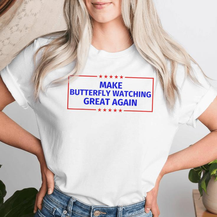 Butterfly Watching Great Again Parody Women T-shirt Gifts for Her