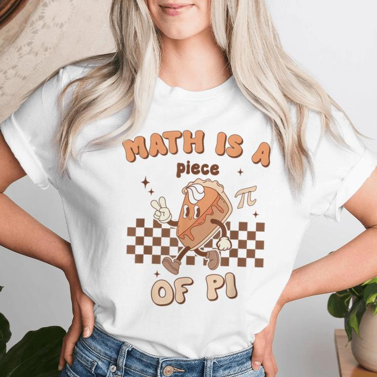 Pi Day Math Is A Piece Of Pi Teacher Pi Day 314 Pie Women T-shirt Gifts for Her
