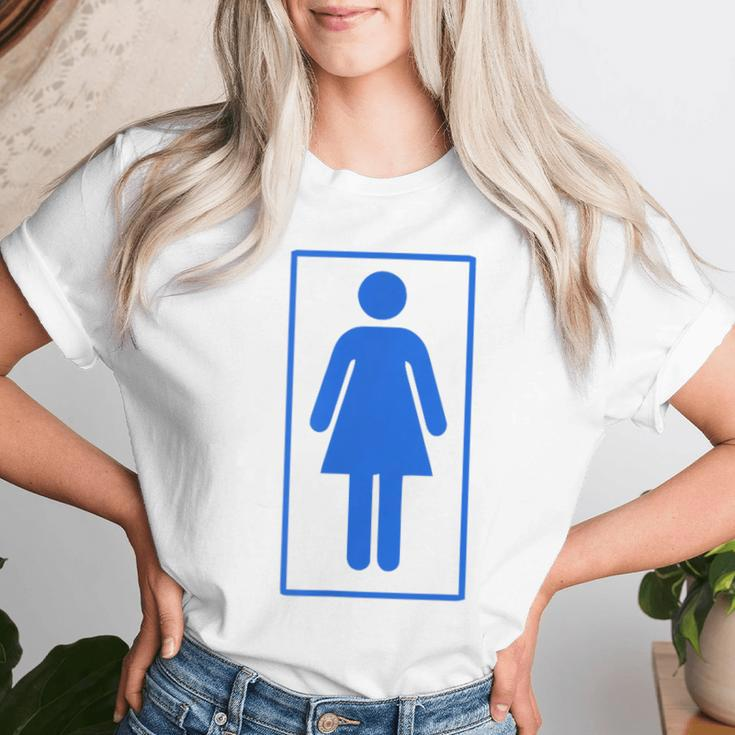 Toilet Sign Nerd Geek Graphic Women T-shirt Gifts for Her