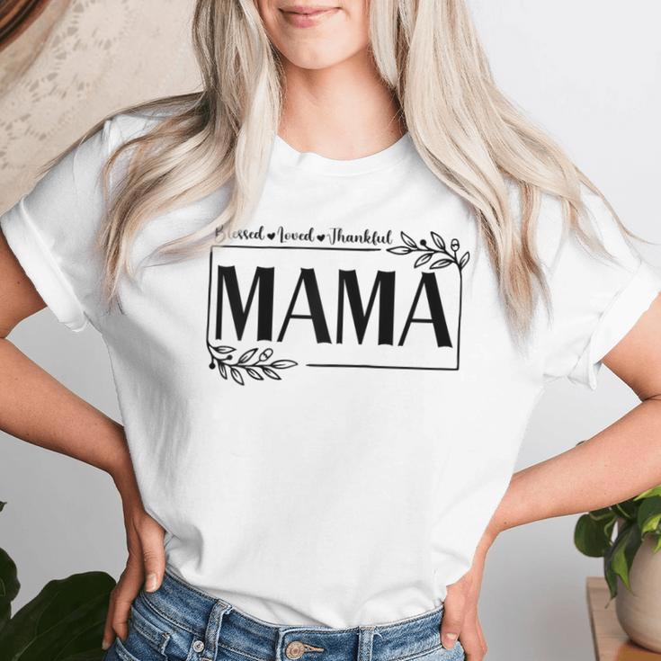 Gesegnet Geliebt Dankbar Mama Mama Mama Muttertag Raglan T-shirt Frauen Geschenke für Sie