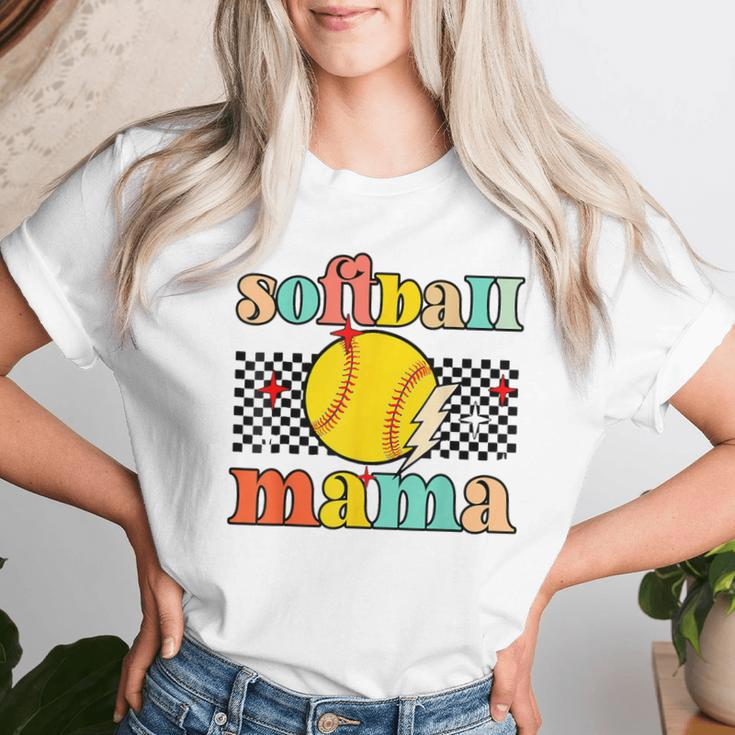 Groovy Retro Softball Mom Mama Sport Lover Women T-shirt Gifts for Her