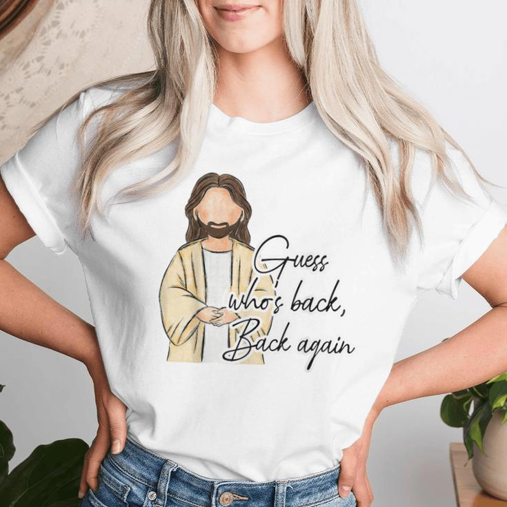 Guess Whos Back Easter Day Jesus Christian Faith Women Women T-shirt Gifts for Her