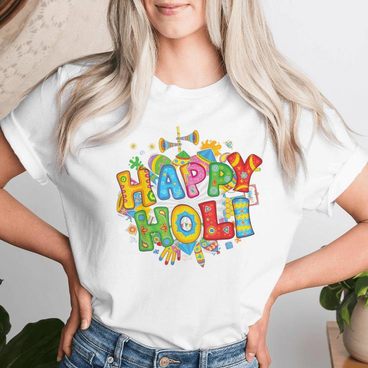 Happy HoliFestival Colors India Hindu Kid Women T-shirt Gifts for Her